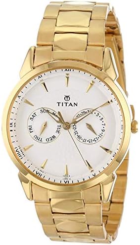Titan Men White Dial Stainless Steel Band Watch - T1521YM04 price in UAE |  Amazon UAE | kanbkam