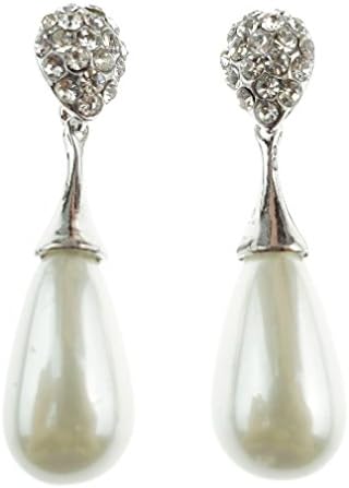 Ehvanยฎ (MADE IN ES )Senhora Paras Series pearl single start latin Vintage Royal & classic Drop Earring large, L3.5cm Silver