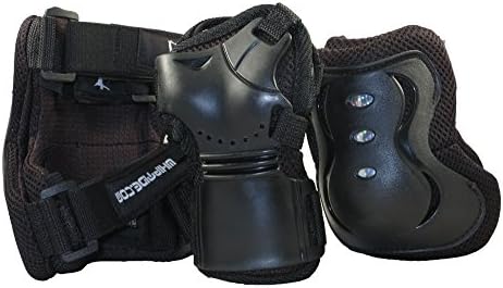 Whiptide Dual Deck Caster Carve Board Protective Gear Set, Wrist/elbow/knee (Medium)