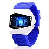 Boys Kids Digital Sport Watch Warcraft Fighter Multi Function for Kids Age Above 12 LED Electronic Analog Quartz Silicone Wrist Watches for Kids Children Boys (Blue)