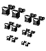 LOYALLOOK Unisex Stainless Steel Stud Earrings Set Posts Pierced Cubic Zirconia 6 Pairs 3-8mm