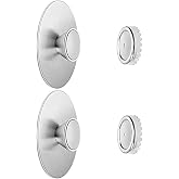 PIGIAOKA 2Pcs Magnetic Soap Holder Self Draining, Stainless Steel Soap Savers for Shower Wall, Easy Clean Magnetic Soap Dishes for Bar Soap, Wall Mount Soap Tray for Shower Bathroom Kitchen