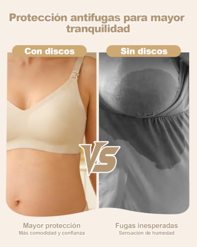 Oiomniv Discos de Lactancia Reutilizables, 14 uds, Bambú | 14 Discos · Alta absorción · Antifugas · Bambú OEKO-TEX® · Lavables · Anatómicos · Bolsa de lavado · Bolsa de viaje