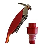 BEST Corkscrew Parrot Shaped Wine and Bottle Opener with Wine Stopper Cork