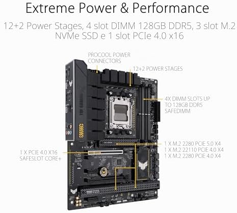 TUF GAMING B650-PLUS, Scheda Madre AMD ATX, Slot DDR5, Nera