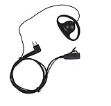 D Shape Earpiece Headset PTT for Motorola Two Way Radio Walkie Talkie 2pin