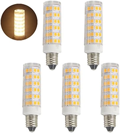 [5-Pack] E11 led Bulb Dimmable, 75W-100W Halogen Replacement Lights, T4 JD E11 Mini Candelabra Base, 7W AC110V/ 120V/ 130V, Warm White 3000K, Brand: ziyidianzhi