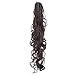 SWACC 24-Inch Long Messy Curls Claw Clip Ponytail Extensions Synthetic Clip in Drawstring Curly Ponytail Hairpiece Jaw Clip Hair Extensions (Dark Brown-4#)thumb 4