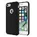 For iPhone 7 Case - MoKo Slim Fit Shockproof Liquid Silicone Gel Rubber Protective Case Soft Touch Back Cover for Apple iPhone 7 2016, BLACK