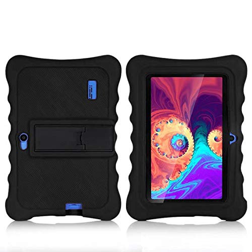 RLTech Case for TENGYI 7 Inch, Soft Kid Friendly Light Weight Build in Kickstand Protective Case for TENGYI 7 Inch/AOYODKG A40/Adanse Q8, Black