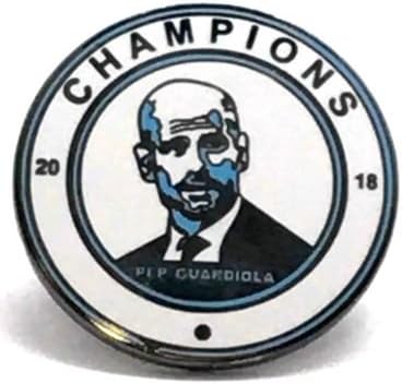 Pep Guardiola Manchester City Champions Soccer Pin Badge