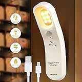 Microwear Veilleuse LED avec détecteur de mouvement Batterie USB rechargeable Po