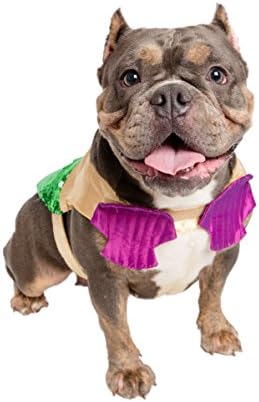 Pet Krewe Mermaid Costume for Dog | Small/Medium/Large/X-Large Pet Costume Mermaid Tail with Two-Toned Sequins & Adjustable Seashell Bra