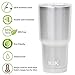 Travel Coffee and Tea Insulated Stainless Steel Mug 30 oz Tumbler with Tumblers Lid – KIK Keeps Hot or Cold for Hours, Designed for Easy Traveling use, Sweat Proof, Experience The Difference Now!