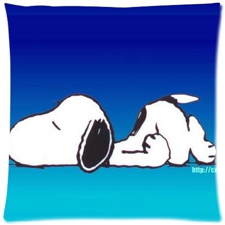 ArtoutletMF Sleeping Snoopy Cotton Linen Square Decorative Throw Pillow Case Cushion Cover 18"x 18"