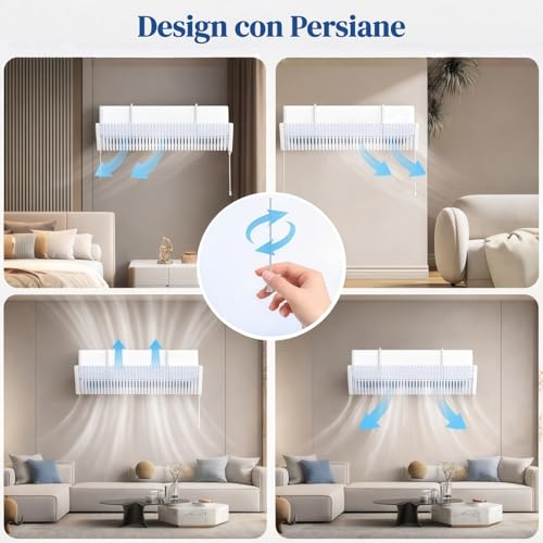 BANJEKT Air Conditioner Deflector, Metal Air Conditioning Deflector, Adjustable Wind Deflector Universal Anti Direct Blowing, Air Conditioner Diverter for Home/Office