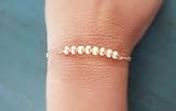 Boosic Multi Layer Bracelets Birthstone Bar Bracelet for Women Gold Tone
