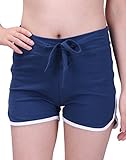 HDE Women's Retro Fashion Dolphin Running Workout Shorts (Midnight Blue, Small)