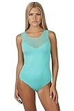 Hollywood Star Fashion Women's Sleeveless Mesh-back Sweetheart Leotard BodySuit