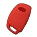 Horande 3 Buttons Silicone Key Fob Cover Fit for Hyundai Santa fe Sonata Folding Flip Keyless Entry Remote Control Key Fob Case Shell Blank Fob (red)