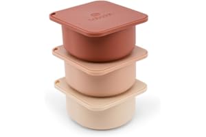 Babadoh Pizza Dough Proofing Silicone Containers with Lids | Pizza Making Accessories | Set of 3 | Multi Spice (1 Sesame, 1 Scallop, 1 Nduja) | Original Size (make 12" Pizzas)