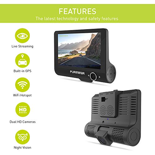 PureGear PureCam 4G LTE Connected Car Security System w/Free 3 Months