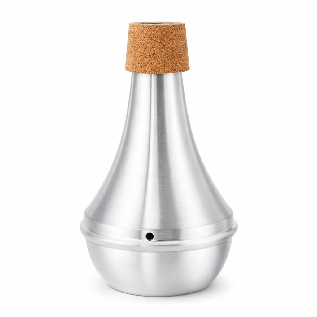 Aluminum Trumpet Mute for Cornet Horn - Portable Practice Cup Silencer for Brass Instruments | Lightweight Sound Dampening Tool for Music Practice with Easy Storage & Durable Design