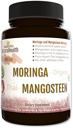 Botaniceutics Organic Moringa Oleifera and Mangosteen - 500 Mg - 90 Capsules per Bottle. No additives, no fillers. Natural Moringa and Mangosteen for Wholesome, Good Health.