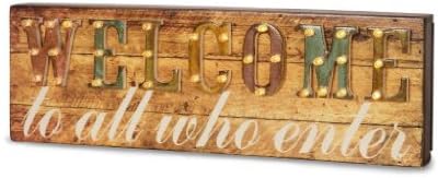 Pavilion Gift Company 35001 Marquee Sign Decorative Plaque, 13 by 4-1/4-Inch, Welcome