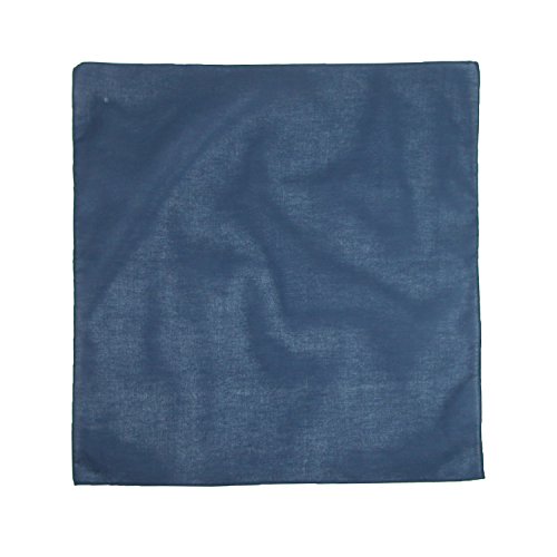 CTM Cotton All Purpose Solid Bandana (Pack of 12 of Same Color), White