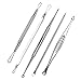 Blackhead Remover Kit, Oak Leaf Professional Dermatologist Grade 5 Pieces Comedone Extractor Tool Set for Treating Blackhead, Whitehead, Facial Acne