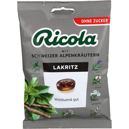 Ricola Licorice Sugarfree Throat Cough Drops