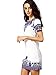 Floerns Women's Porcelain Print Short Sleeve Mini Top Shirt Dress