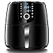 HOLSEM Air Fryer XL with Rapid Air Circulation System, 5.28 QT Extra Large Capacity Digital Air Fryer, Temperature up to 400°F, Low Fat Healthy Air Fryer, Black, 1500W (LED Display)