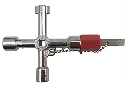 Alloy Multifunctional Electronic Control Cabinet Triangular Key Wrench Elevator Key Meter Square Hole of the Valve Train Door Key Emergency Survival Tool