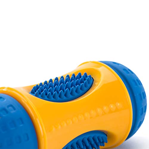 HIPIPET Treat Dispensing Dog Toys Interactive Dog Rubber Chewer for Medium and Large Dogs (Blue)