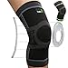 TechWare Pro Knee Brace for Women & Men - Knee Compression Sleeve for Knee Pain, Knee Support. Knee Brace for Meniscus Tear, ACL, and Arthritis with Side Stabilizers & Gel Pads (Black/Gray XLarge)