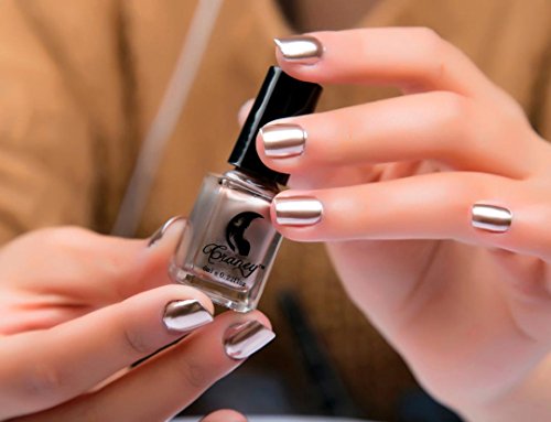 YJYdada Metal Color Stainless Steel Plating Silver Mirror Nail Polish (gold)