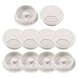 uxcell Plastic Computer Desk Grommet Cable Hole Cover 50mm Diameter 10 Pcs Gray