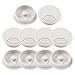 uxcell PC Desk Gray Plastic 50mm Diameter Grommet Cable Hole Cover 10 Pcs