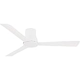 MINKA-AIRE F873-WHF Simple Flush 52" 3-Blade Ceiling Fan in Flat White Finish with Flat White Blades