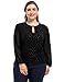 Chicwe Women's Lined Plus Size Dots Blouse Top Neck Keyhole Style 1X-4X
