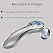 4D Microcurrent Facial Massager Roller, Electric Rechargeable Face Lift Beauty Roller Body Massage for Anti Aging Wrinkles, improve Facial Contour, Skin Tone Reduction and Firm Body Skin (Silver)thumb 1