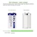 EBL Advanced 9V 1200mAh Lithium Batteries, 2 Counts