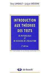 Introduction aux théories des tests en psychologie et en sciences de l'éducation