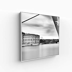 Canvas Wall Art for Living Room, Bedroom Monochrome Building Framed Canvas Prints for Home Decoration Ready to Hang - 16x16 inches