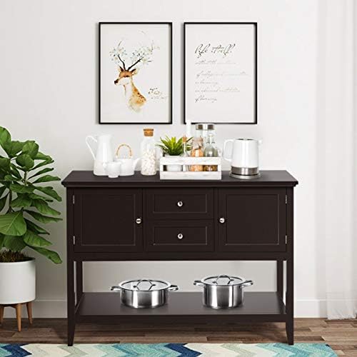 Giantex Buffet Sideboard, Wood Storage Cabinet, Console ...