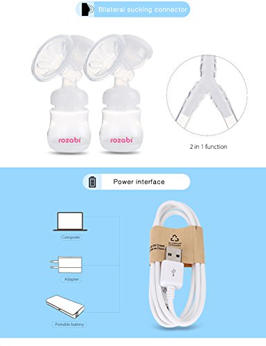 image for ROZABI BASIC – Double Electric Breast Pump/ 12 Levels Of Suction Pow
