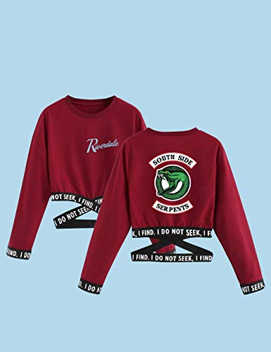 41YVIZB2heL Yesgirl Riverdale Southside Serpents Cultivos para Mujeres Pops Chocklit Shoppe Jughead Jones Sudadera Cross Short Crop… Yesgirl Riverdale Southside Serpents Cultivos para Mujeres Pops Chocklit Shoppe Jughead Jones Sudadera Cross Short Crop… - Imagen 3