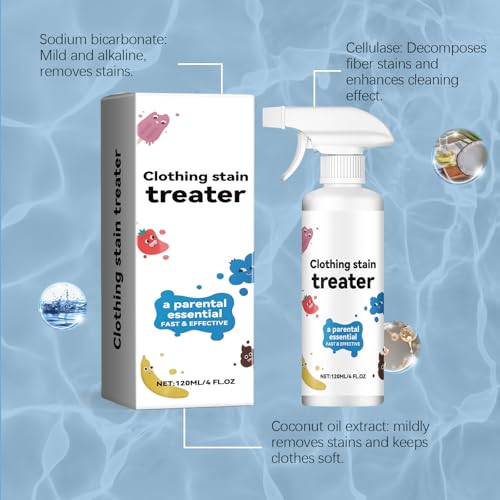 Uniiking® Stain Remover for Clothes Laundry, Spot Remover, Penetrates, Lifts 100+ Types of Everyday Stains - Prewash Spray 22oz